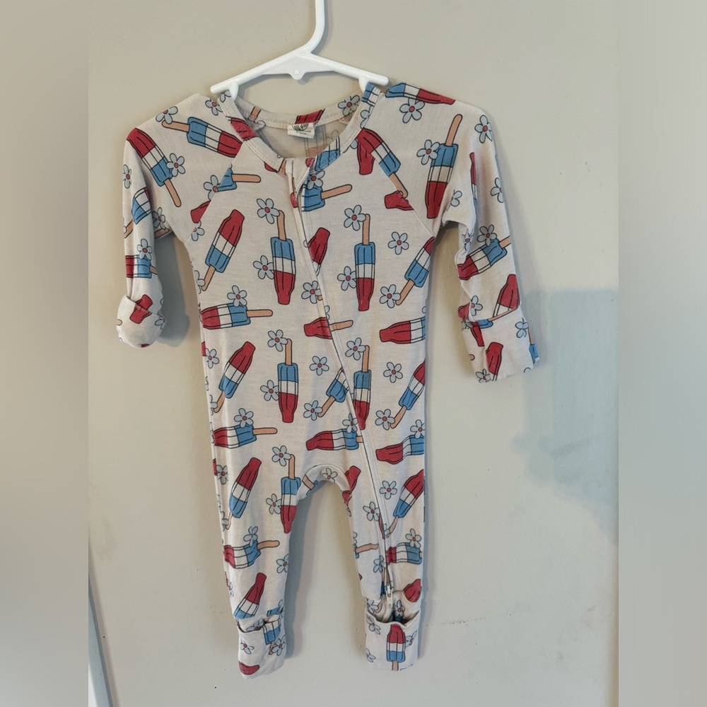 Larkspur Bamboo Bomb Pop Convertible Footie